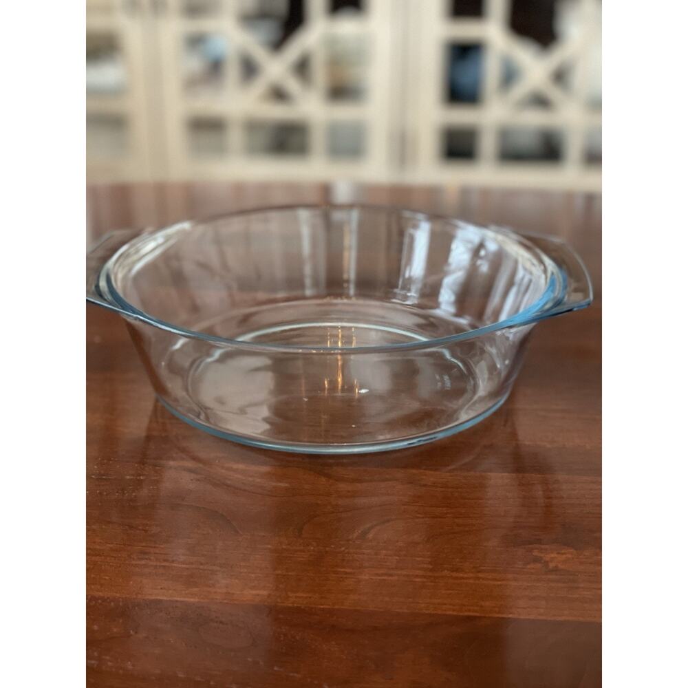 'MARINEX GLASS CASSEROLE DISH 9" Diameter - MADE IN BRAZIL